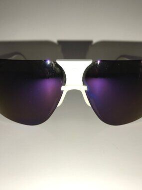 Rare Vtg Gargoyles Terminator Classic Shield Sunglasses White/Purple